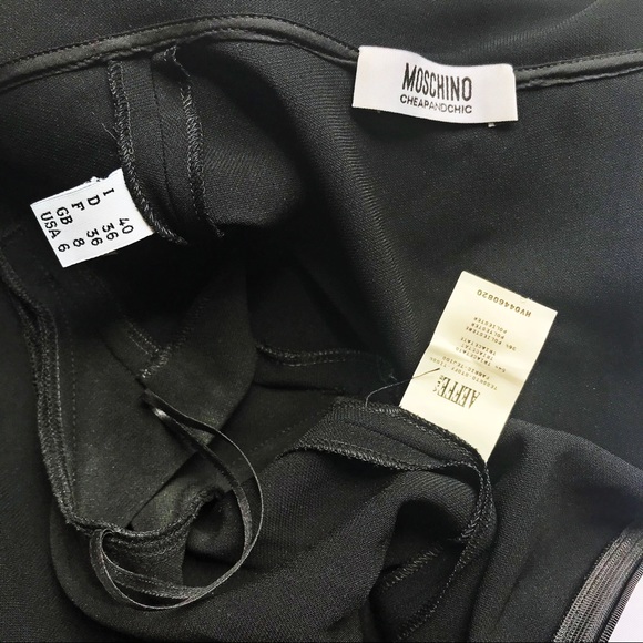 Vintage Moschino 6 Retro Work Cocktail Dress Black - Picture 11 of 12